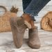 2023 new women's snow boots fleece-lined thick short boots Women's warm cotton shoes plus size women's shoes winter fleece-lined_viptrois.com