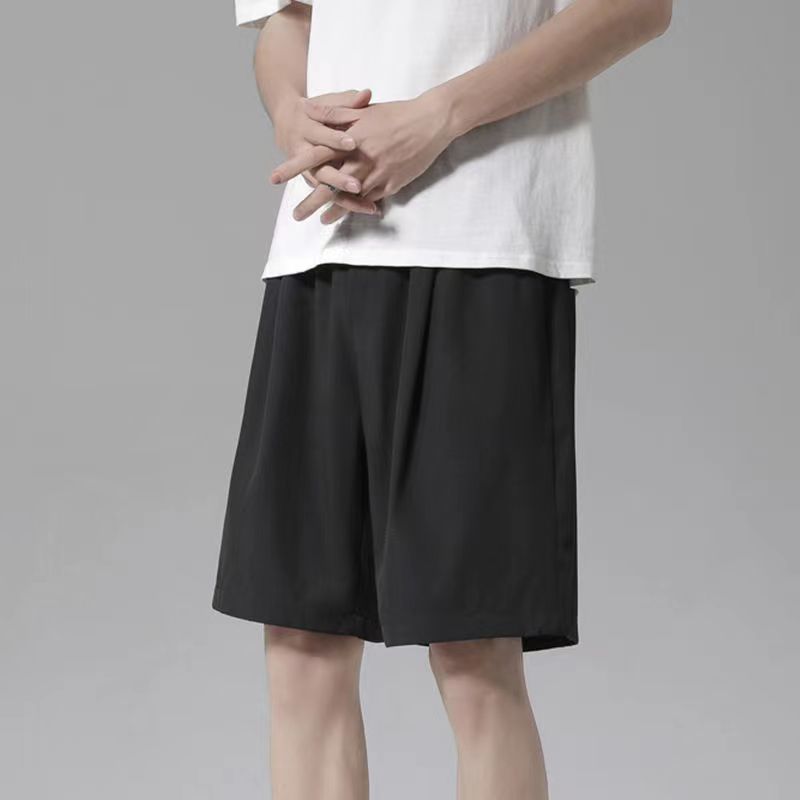 Men's Clothing Yellow Mud Denim Shorts Men's Ripped Drawstring Elastic Waist Mid Length Pants Casual Fashion Brand Loose Five Point Pants_viptrois.com