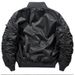 Men's Flight Jacket - Oversized Tactical Bomber Jacket With Stand Collar Embroidered Baseball Style Waterproof & Windproof (Khaki, Black, Army Green)_viptrois.com