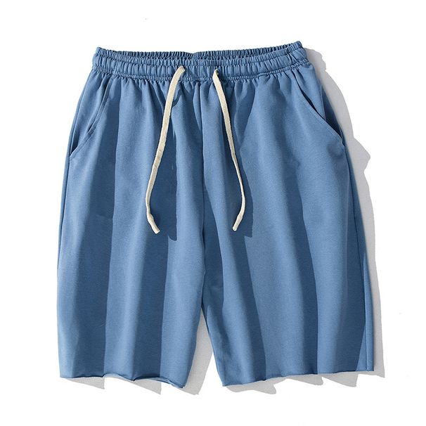Men's Clothing Men's Shorts Straight Casual Sports Pants Summer New Trendy Brand Loose Solid Color Stretch Shorts_viptrois.com