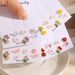 Children's Accessories New Ins Colorful Fruit Butterfly Flower Earrings 8 Piece Set Creative Small Accessories Crystal Card Earrings_viptrois.com