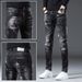 Men's Clothing Men's Jeans Korean Style Trendy Slim Fit Skinny Jeans Trendy Brand Retro Patchwork Men's Pants_viptrois.com