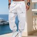 Men’s Heavyweight Fleece-Lined Cargo Joggers – Winter Workwear Pants With Multi-Pockets & Drawstring Waist (Anti-Wrinkle, Black/Navy/Gray)_viptrois.com