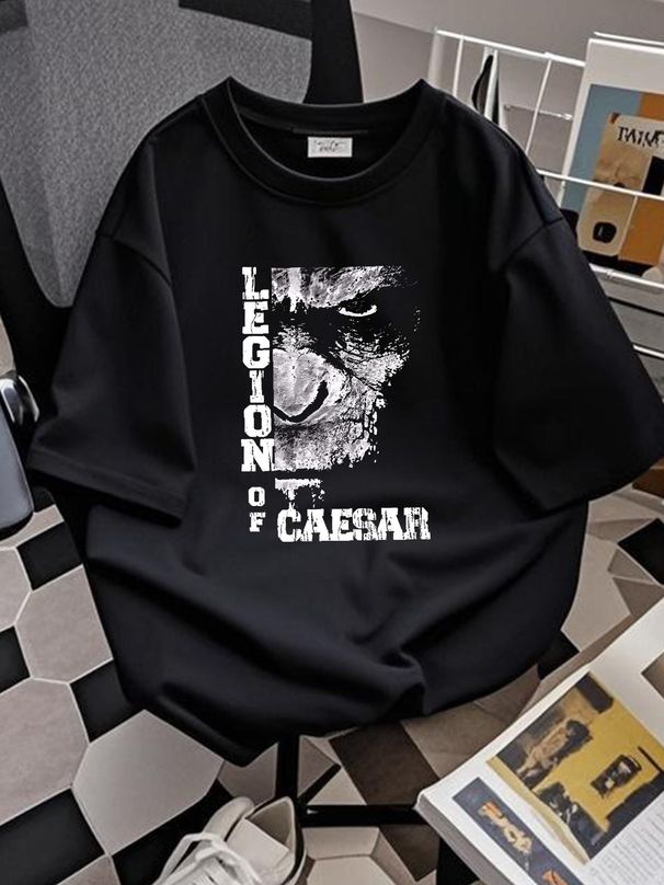 Legion Of Caesar Cult Fun Gorilla Angry Cool Apes Planet Nature Monkey T-Shirt Streetwear Graphic Soft Stylish Homme Fashion Top For Everyday Wear_viptrois.com