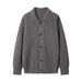 Men's Oversized Shawl Collar Cardigan, Cotton-Blend Knit Sweater, Loose Fit Casual Coat, Black/Khaki/Coffee/Dark Grey, M-4XL_viptrois.com