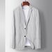 Men's Clothing Men's casual suit spring and summer solid color slightly elastic light luxury business single western non iron casual suit jacket trend_viptrois.com