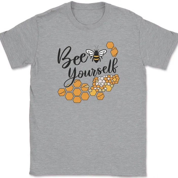 Bee Yourself T-Shirt Mens Womens Tees Top Funny Cute Keeper Hobby Save The Bees Graphic Tee_viptrois.com