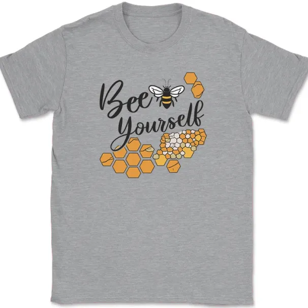 Bee Yourself T-Shirt Mens Womens Tees Top Funny Cute Keeper Hobby Save The Bees Graphic Tee_viptrois.com