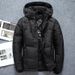 Men's Winter Hooded Down Jacket - White Duck Feather Filled, Windproof & Warm Coat For Outdoor Activities_viptrois.com