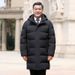Men's Clothing Down Jacket Men's Medium And Long Thickened Enlarged Slim Fit Fashionable Dad's Outfit Middle Aged Grandfather Down Jacket_viptrois.com