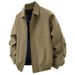 Men's Stylish Windproof & Water-Resistant Jacket – Lightweight Casual Coat With Hood, Oversized Streetwear (Black/Light Khaki/Olive Brown, M-3XL)_viptrois.com
