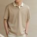 Men's Clothing Men's Wear Summer Light Mature Style Solid Color Lapel Casual Short Sleeve Polo Shirt_viptrois.com