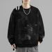 Loom Loom Heavyweight Tie-Dye Sweatshirt Men's Oversize Jacket Trendy Brand European And American Street Style Loose Round Neck_viptrois.com