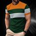 2026 New European And American Cross-Border Fashion Casual Color-Block Men's Short-Sleeve T-Shirt_viptrois.com