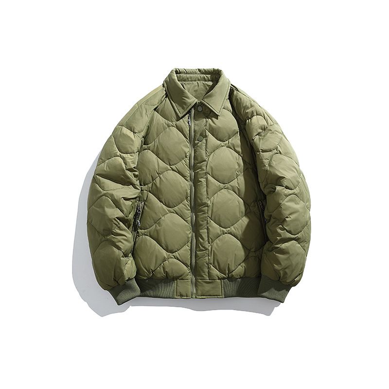 Men's Clothing Lightweight 90% White Duck Down Jacket For Men & Women - Waterproof, Windproof, Loose Fit, Retro Style (Obsidian Black, Olive Green)_viptrois.com