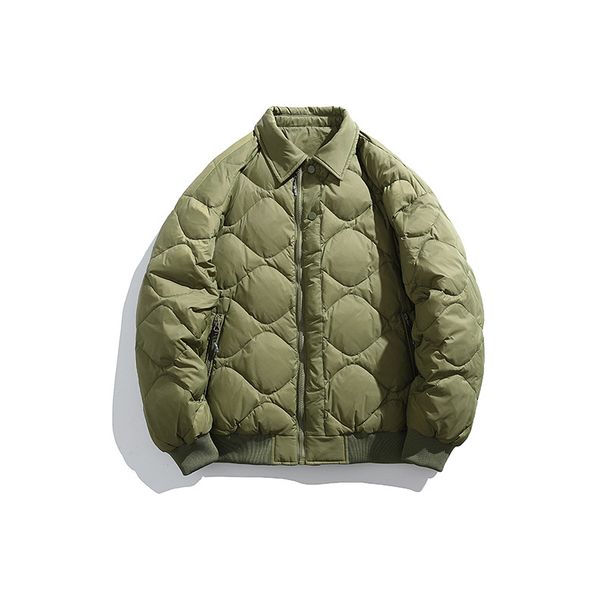 Men's Clothing Lightweight 90% White Duck Down Jacket For Men & Women - Waterproof, Windproof, Loose Fit, Retro Style (Obsidian Black, Olive Green)_viptrois.com