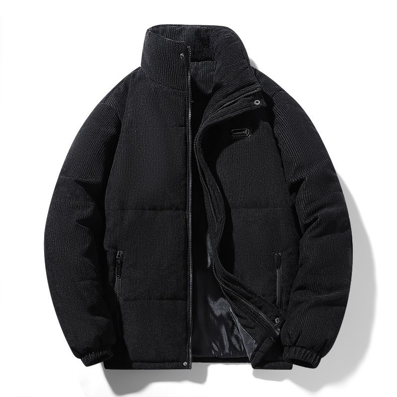 Corduroy Autumn Men's Stand-up Neck Cotton-padded Clothes Are Warm, Thickened And Cold-proof, Loose Casual Bread._viptrois.com