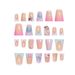 Beauty & Health Smudged Sweet Cool Glitter Rhinestone Texture Heart Wearable Nail Duckbill Medium False Nails_viptrois.com