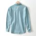 Fresh And Artistic Color Blocked Shirt, Youthful And Casual Long Sleeved Cotton Shirt Jacket_viptrois.com