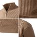 Men's Clothing Stand Collar Half-Zip Knit Sweater With Stand Collar, Thickened Pullover For Layering & Casual Wear (6 Colors, Sizes M-4XL)_viptrois.com
