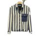 2023 Spring And Autumn Season New Colored Vertical Pattern Flip Collar For Men's High End Long Sleeved Striped Shirt_viptrois.com