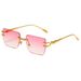 Men's Sunglasses New Square Frameless Sunglasses Personalized Cutting Edge Fashion All Match Beat Sunglasses For Women_viptrois.com