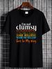 Im Not Clumsy Just The Floor Hates Me Funny T-Shirt Fashion Top For Everyday Wear Stylish Summer Breathable Streetwear Casual Comfortable Soft_viptrois.com