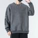 Pure American Style Suede Fleece Sweatshirt For Men, Loose Fit, Autumn And Winter, Oversized, Plus Size, Fat Man, Top,_viptrois.com