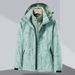 Couple Camouflage Men Outdoor 3-in-1 Detachable Cold-Proof Jacket Women Two-Piece Ski Suit Windproof Hiking_viptrois.com