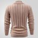 Loom Foreign Trade Cross-Border Men's Fashion European American Spring And Autumn Thin Knitted Top With Classic Twist Collar_viptrois.com