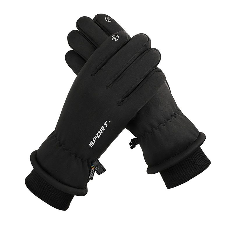Pulse Men's Winter Ski Cotton Gloves, Cold-Proof, Touchscreen, Fleece-Lined, Thickened, Waterproof, Windproof, Warm, Women's_viptrois.com