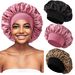 solid color wide brim elastic adult sleeping cap men and women fashion hair care beauty shower cap satin chemotherapy cap_viptrois.com