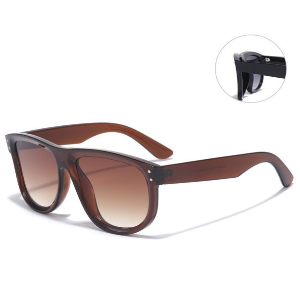 Oversized Square Concave Sunglasses - UV400 Protection (2025 European-American Fashion, Unisex Large Frame Design)_viptrois.com