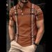 Cross-border European American Spring Autumn New Zipper Collar Short Sleeve Men's Polo Shirt For And_viptrois.com