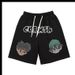 Men's Clothing Print Hip Hop Sports Shorts Men's Summer Thin Ins Trendy Straight Loose Shorts_viptrois.com