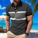 Men's Clothing New Men's Casual Simple All Match Trend High Quality Short Sleeve Striped Polo Shirt_viptrois.com