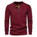 Pulse 2025 Independent Station Spring And Autumn New Men's Corduroy Casual Henry Slim Fit Solid Color Long Sleeve T-Shirt_viptrois.com
