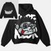Street Fflirtion Skull Trend Brand New Printed T Shirt Gothic High Street T Shirt All Match Round Neck_viptrois.com