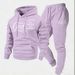 Men's Hooded Sweatshirt And Pants Set Letter Print Two Piece Clothing European And American Style Hot Selling Cross Border Trade_viptrois.com