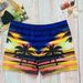 Man's clothing Summer adult swim trunks men's flat horn pattern large size beach beach hot spring loose men's swim trunks_viptrois.com
