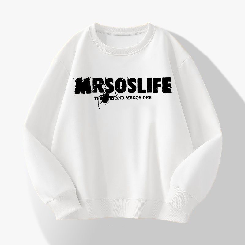 Men's & Women's Spider Print Crewneck Sweatshirt - Oversized Casual Pullover For Teens & Adults (Winter, Cotton Blend, Unisex, Streetwear)_viptrois.com
