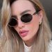 VOOTHOST Classic Round Oval Sunglasses for Women Men Brand Designer Brown Metal Frame Sun Glasses Trend Shades UV400 F0099_viptrois.com