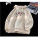 New Long Sleeved Letter Printed Hooded Sweatshirt With Trendy And Fashionable Design, Versatile Casual Top_viptrois.com