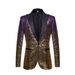 Man's clothing Men's suit gradient sequin costume Singer stage top Annual fashion suit jacket_viptrois.com