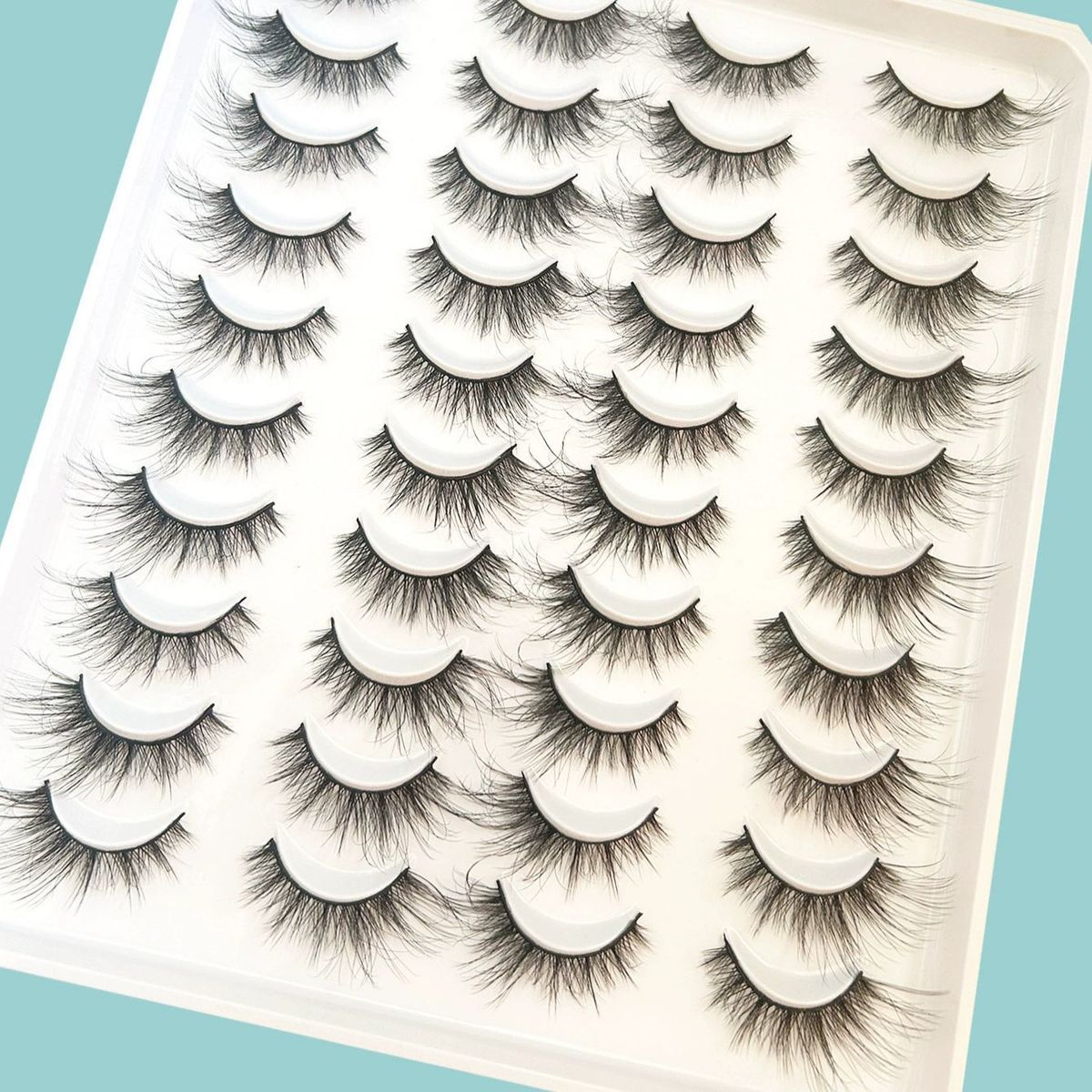 European And American Large Capacity One Piece False Eyelashes Three Dimensional Curling Natural Short Self Grafted Eyelashes_viptrois.com