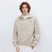 Vintage Stripe Heavyweight Crewneck Sweatshirt – Oversized Unisex Pullover With Split-Zip & Stand Collar (M-XXL, 94% Polyester/6% Spandex)_viptrois.com