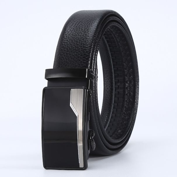 Men's Belts Film Automatic Buckle Belt Business Casual Pants Belt No Label Simple Men's Belt_viptrois.com