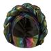 Women's Hats Twisted Laser Color Matching Ethnic Hot Diamond Headscarf Fashion Thick Braid Headband Hat_viptrois.com