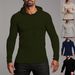 Men's Clothing Slim Fit Hooded Sweatshirt - Lightweight Stretch Knit Workout Top For Gym & Casual Wear (Black, Navy, Khaki, Light Grey, Army Green)_viptrois.com