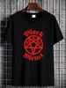 RED BLACK METAL 666 PENTAGRAM SHIRT MED New Exclusive OOP Top For Everyday Wear Fashion Summer Versatile Comfortable Unisex Designer Clothes_viptrois.com